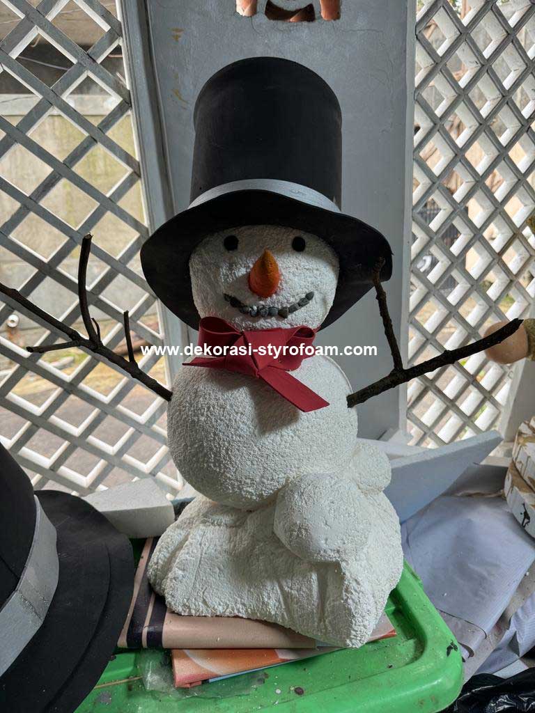 dekokrasi snowman 3D kecil